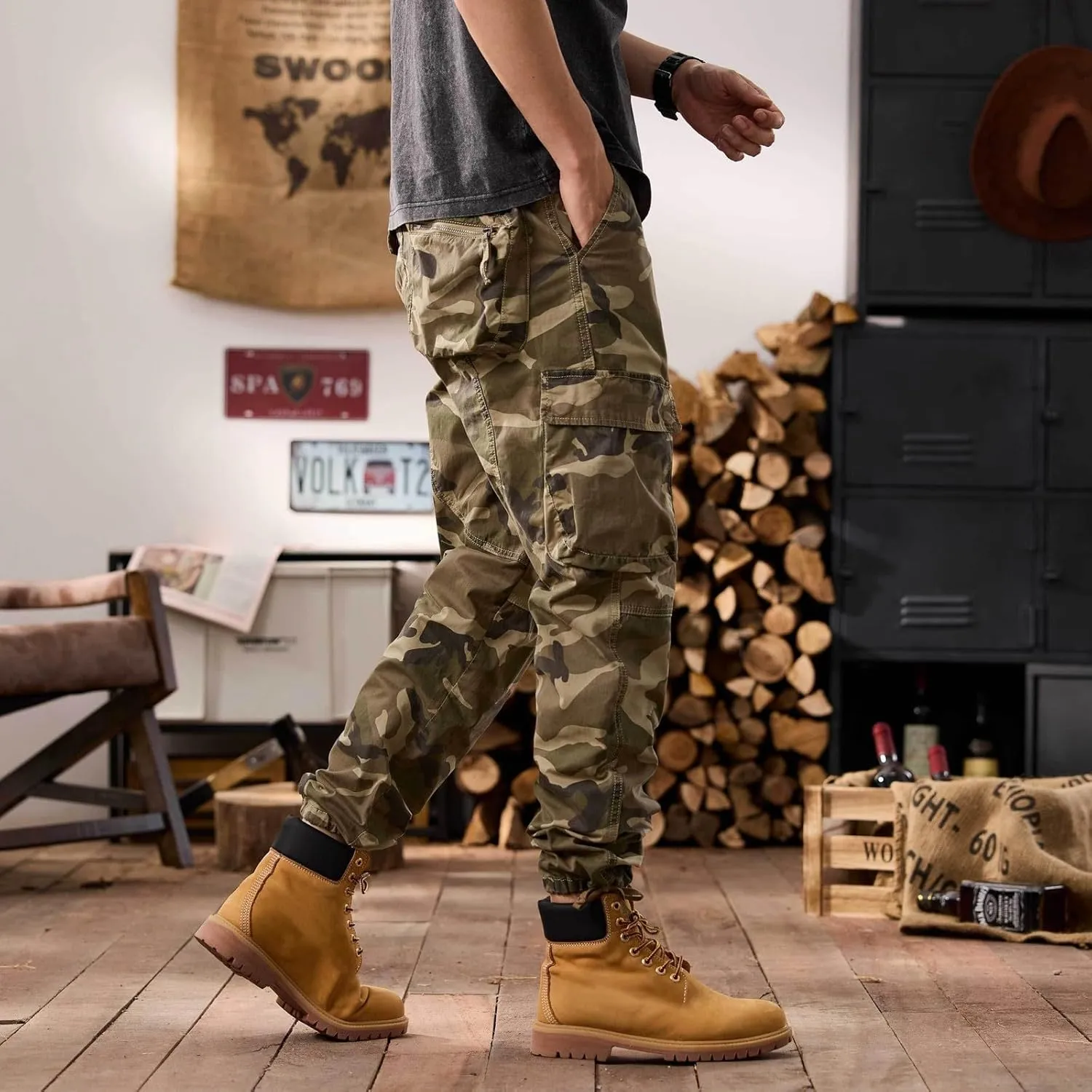 Men's Tactical Pants Ripstop Cargo Pants Lightweight Work Hiking Trousers Outdoor Pockets Fishing Military Pants