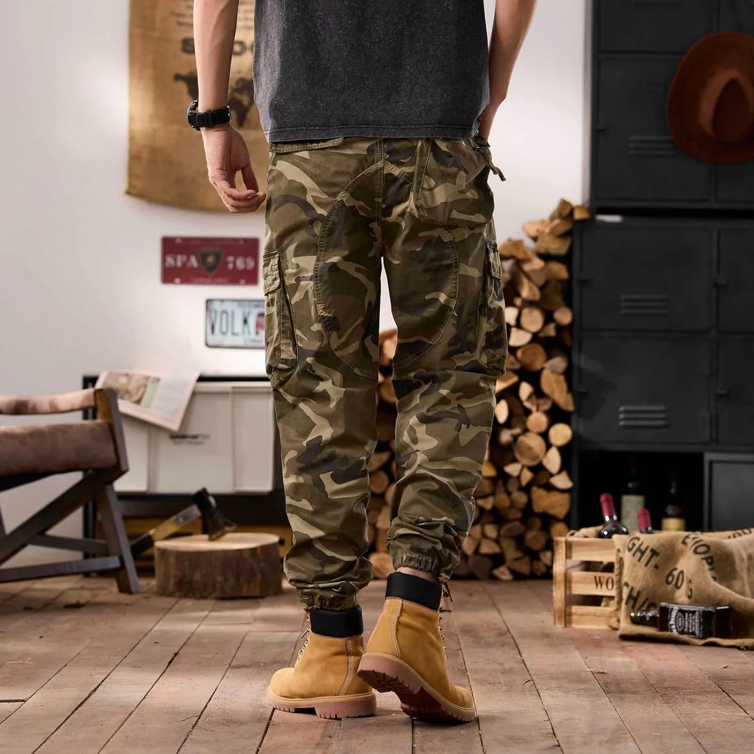 Men's Tactical Pants Ripstop Cargo Pants Lightweight Work Hiking Trousers Outdoor Pockets Fishing Military Pants