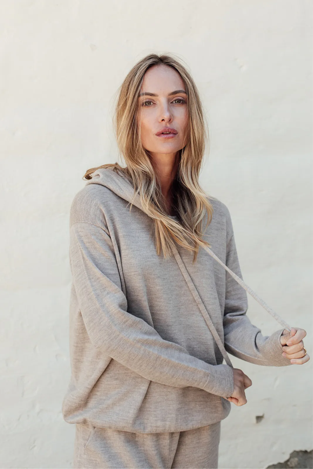Merino Hoodie - Latte