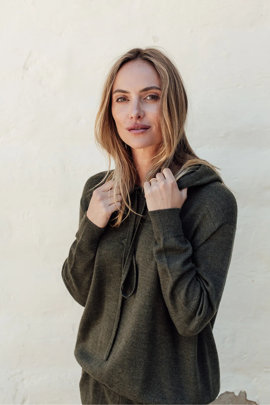 Merino Hoodie - Pine