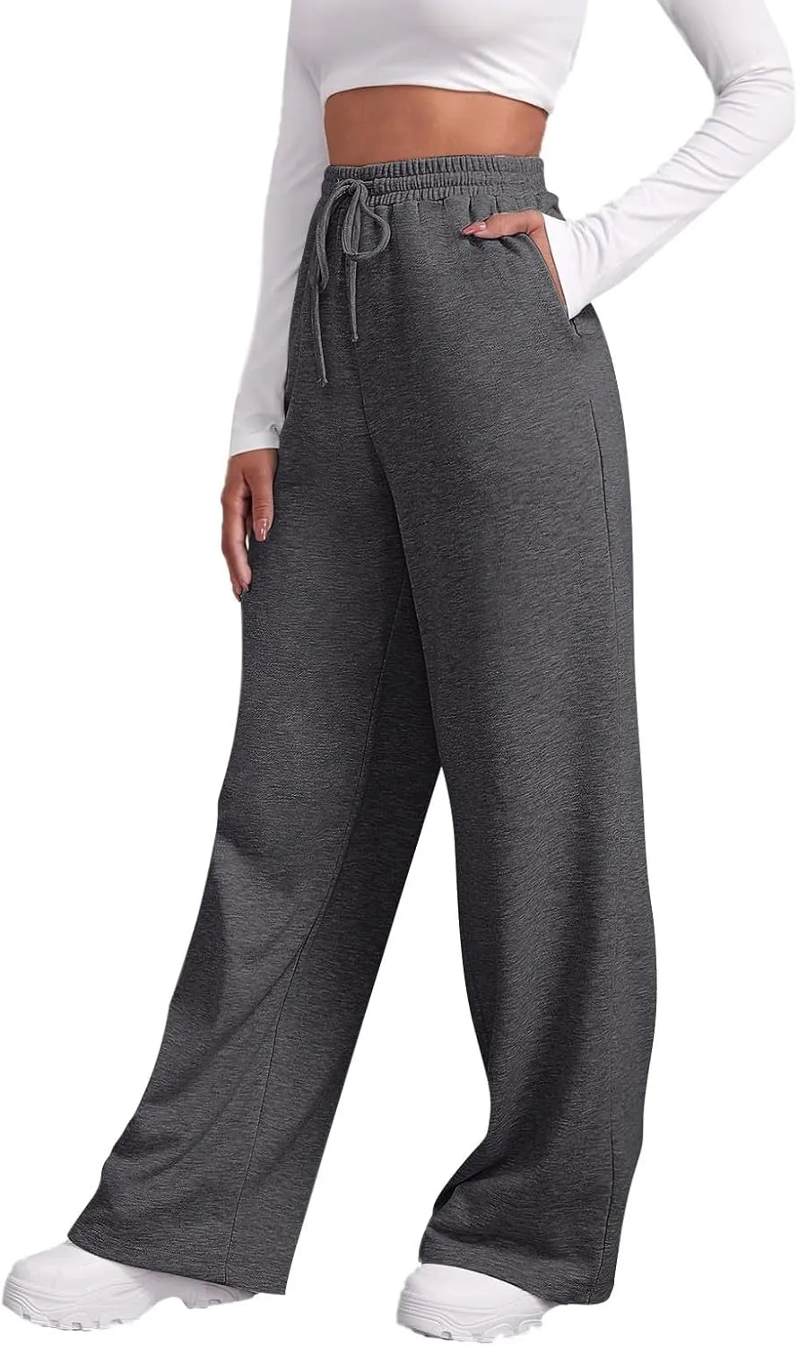 Pants for Women, Cotton Linen High Waist Wide Leg Pants Straight Summer