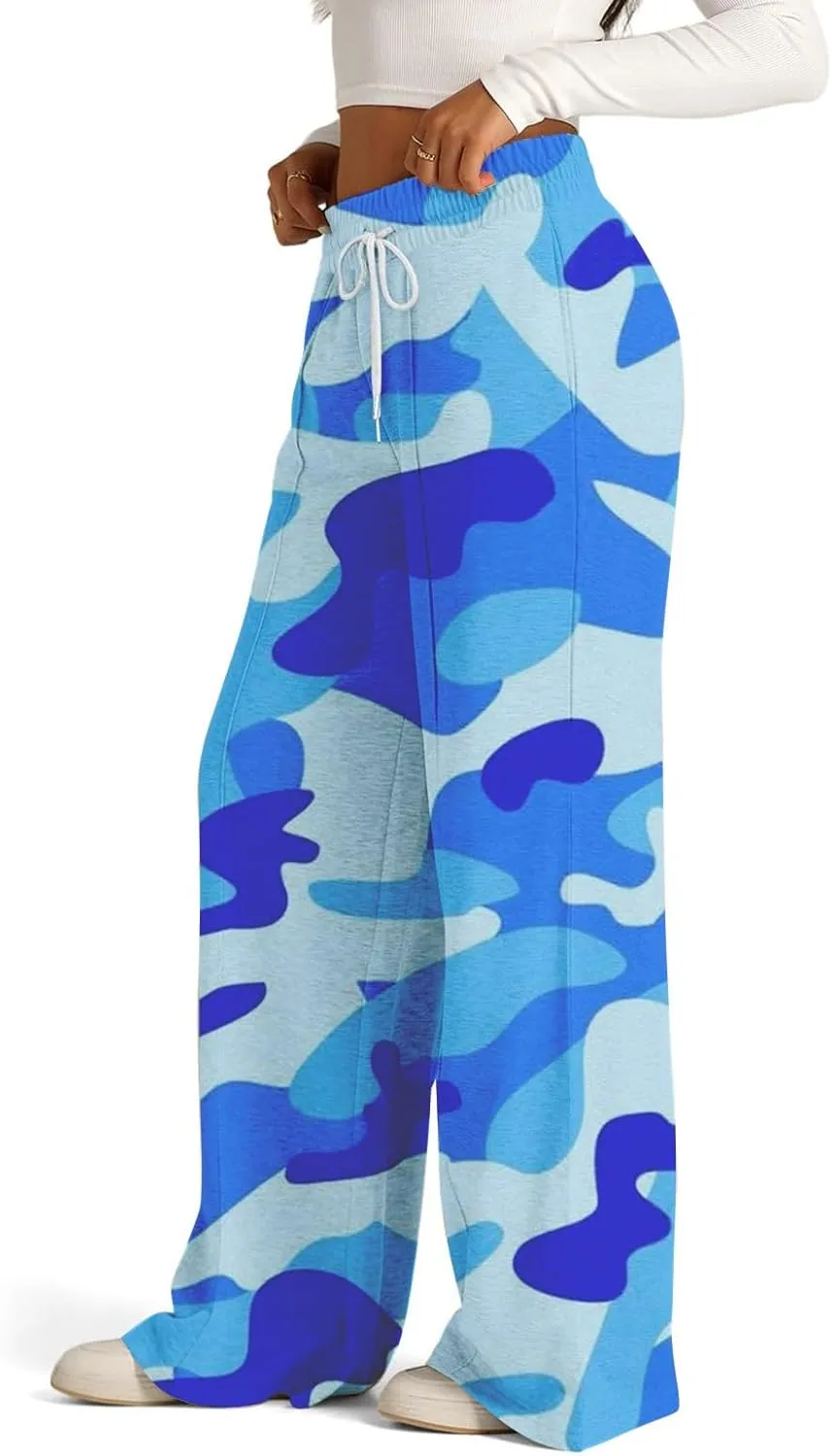 Pants for Women, High Waisted Wide Leg Summer Straight Linen Pants Sweatpants