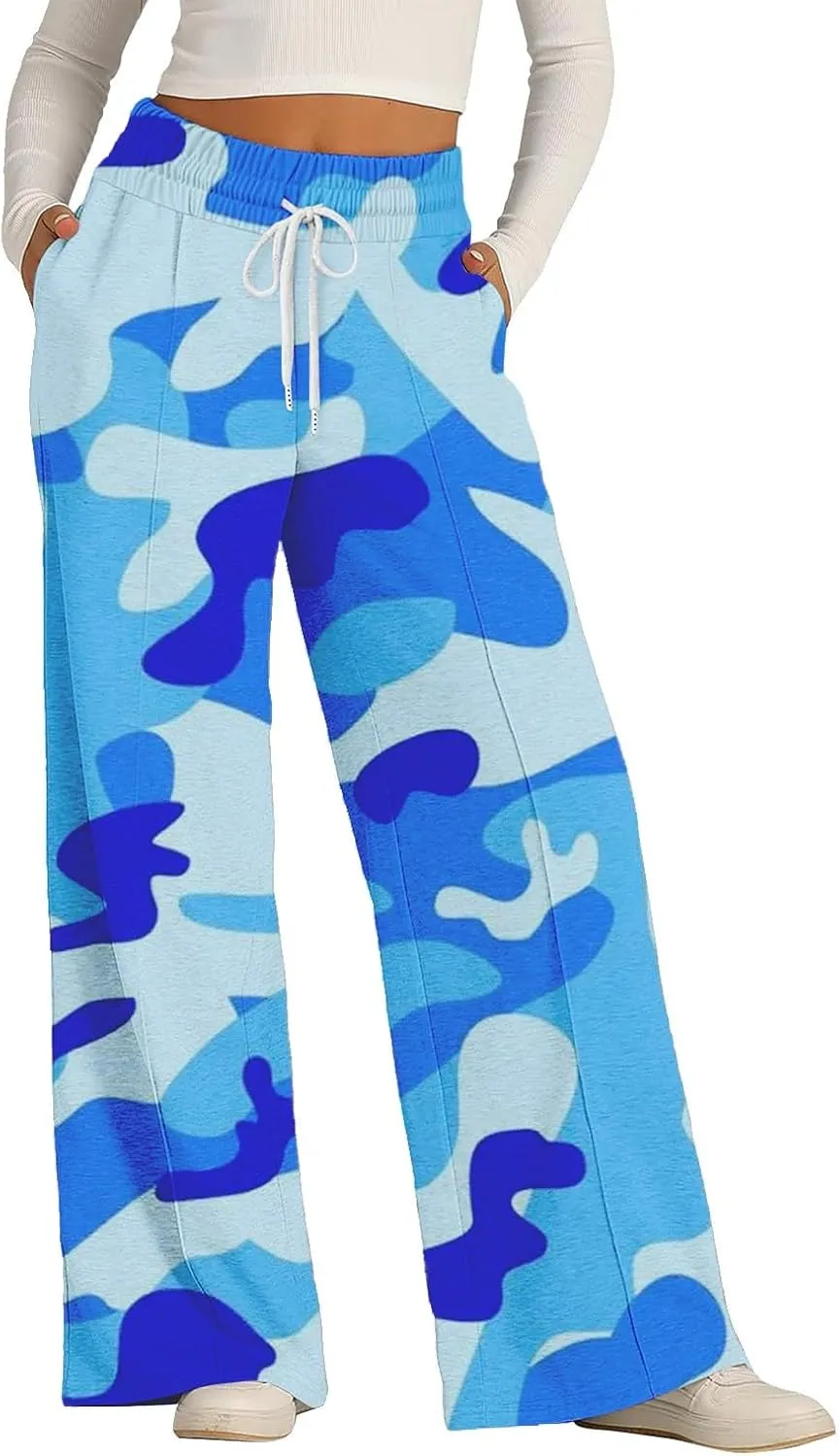 Pants for Women, High Waisted Wide Leg Summer Straight Linen Pants Sweatpants