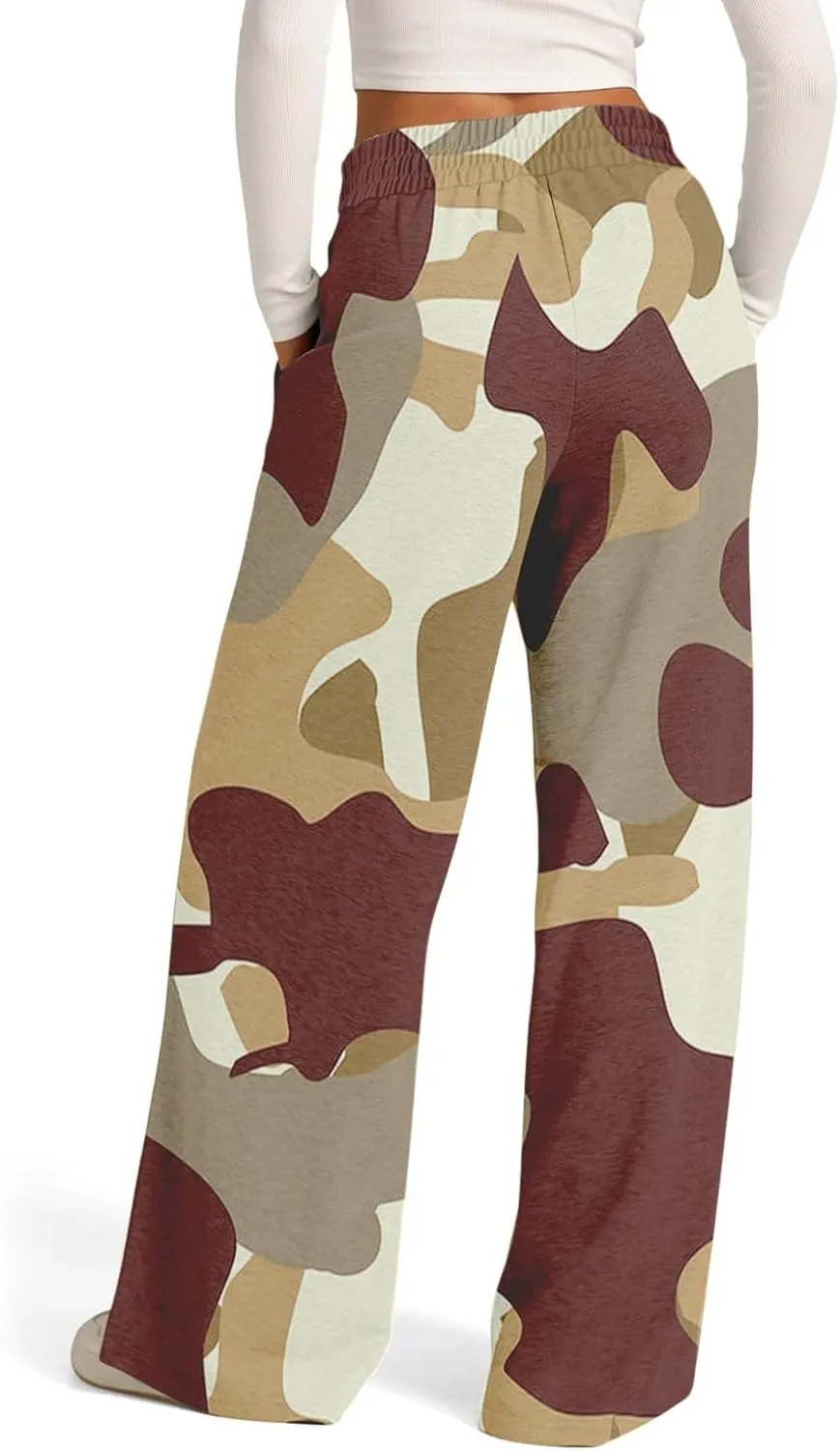 Pants for Women, High Waisted Wide Leg Summer Straight Linen Pants Sweatpants