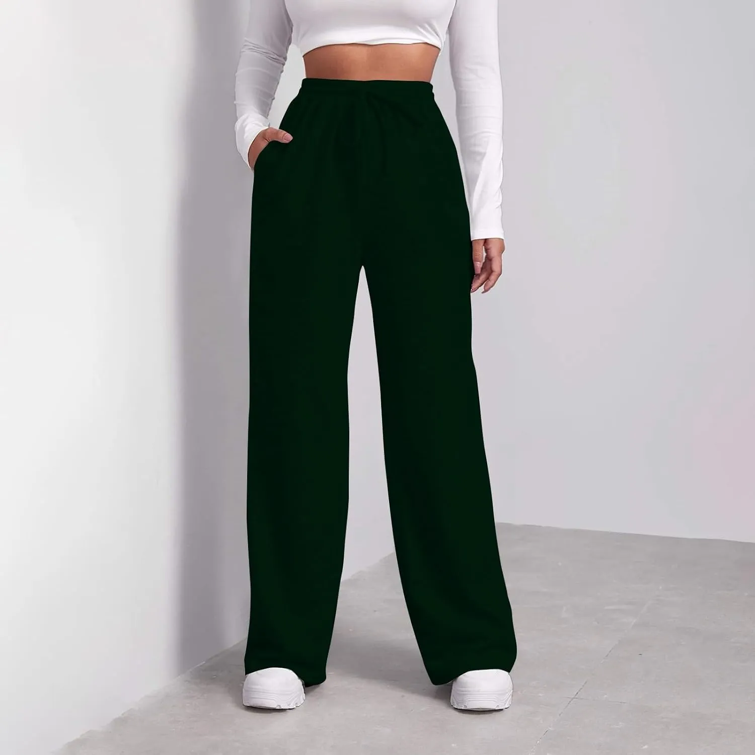 Pants for Women, Pants Wide Leg Straight High Waisted Summer Summmer Linen