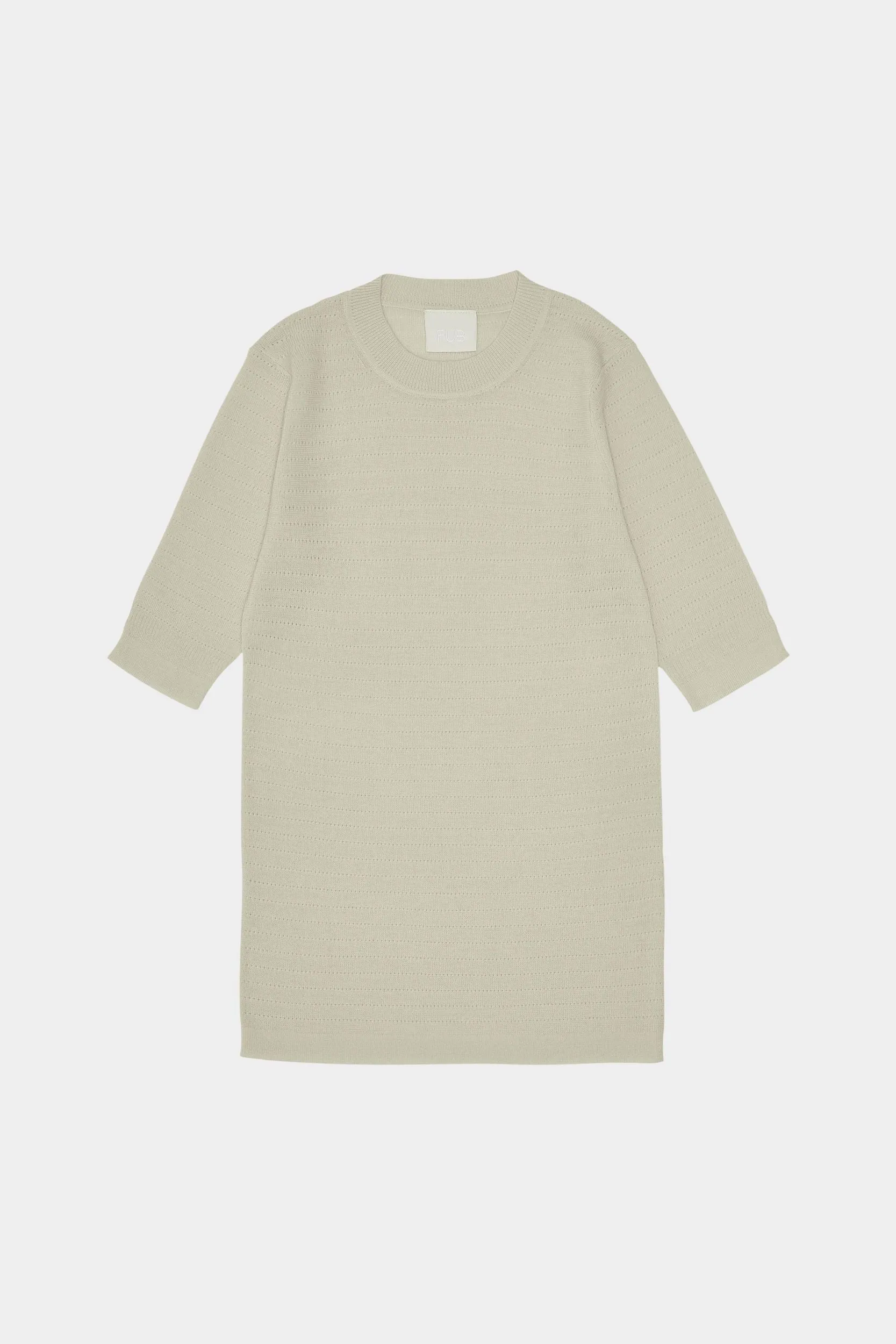 Pointelle Tee (Ecru) - FUB