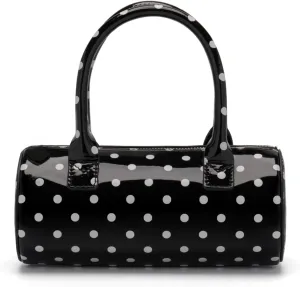 Polka Dot Purse East West Bag Mini Purses for Women Coquette Purse Vintage Purse Y2k Designer Bag 2000s (Black)