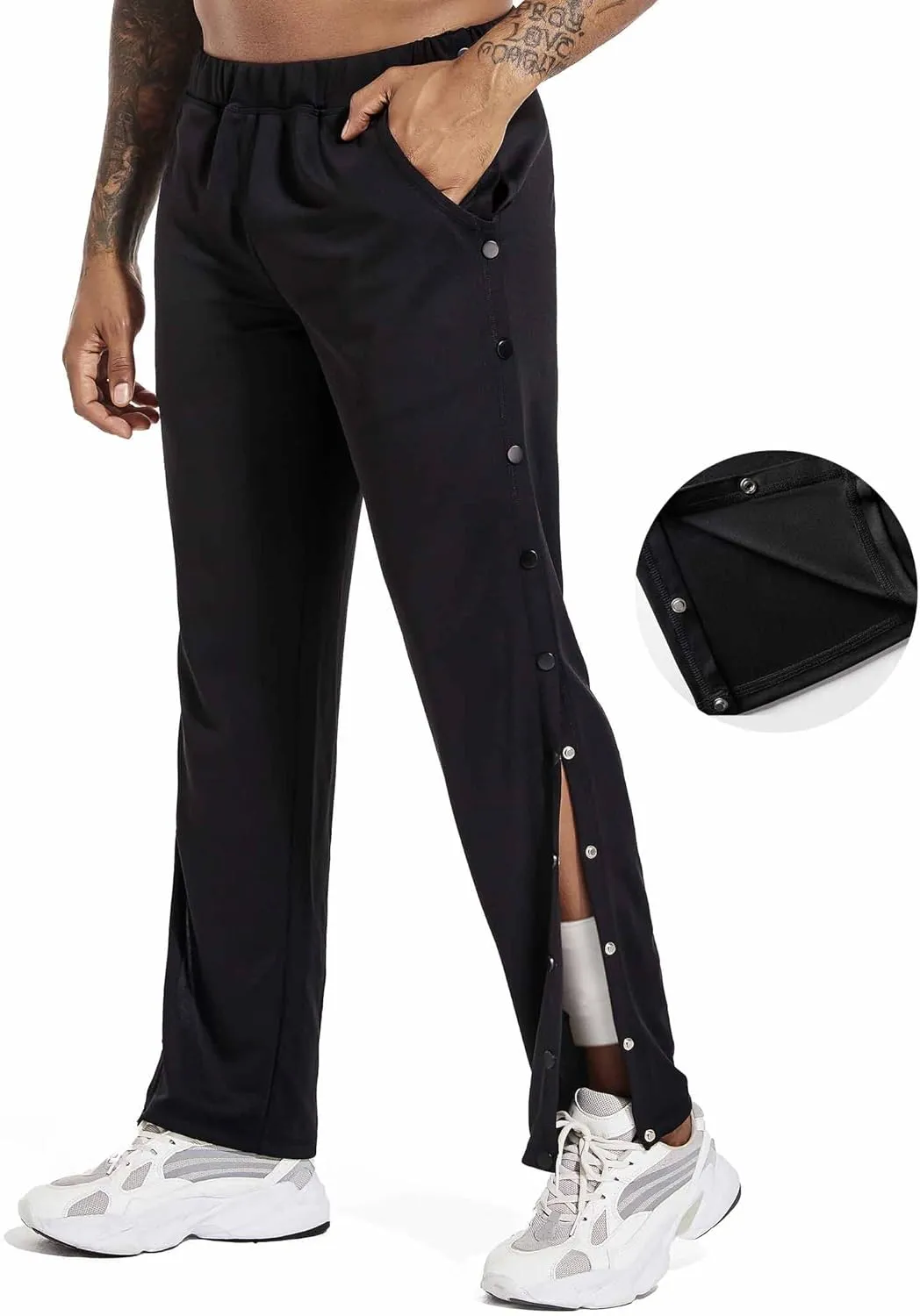 Post Surgery Tearaway Pants, Side Snap Pants for Fracture/Surgery Patients - Men's