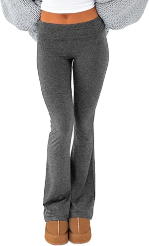PRIVIMIX Women's Low Waisted Flare Leggings Bell Bottom Casual Lounge Bootcut Yoga Pants Sweatpants