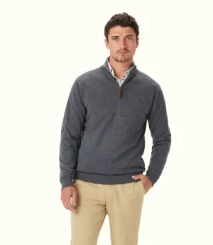 R.M.Willams Ernest 1/4 Merino Knit Sea Mist