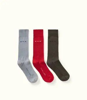 R.M.Willams Socks Red Grey