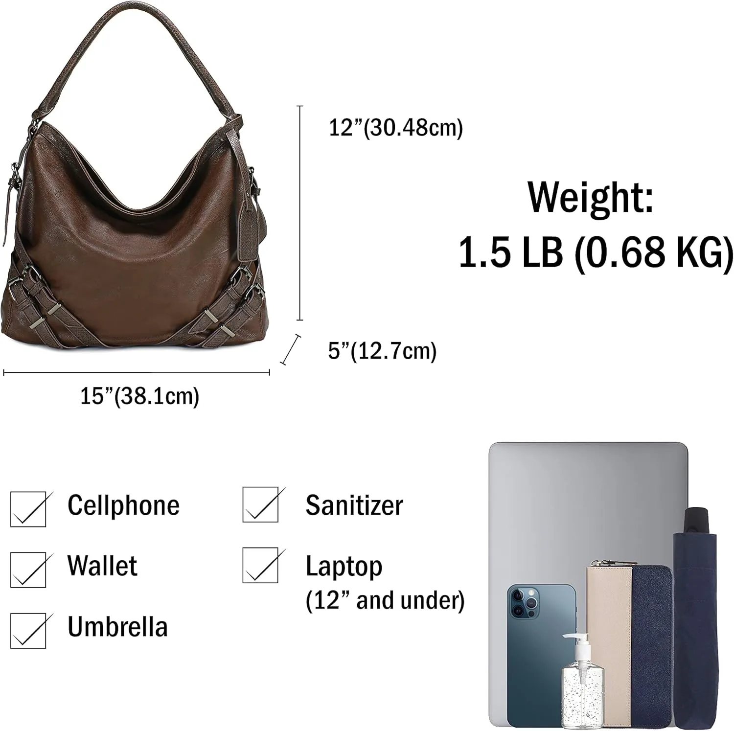 Scarleton Women's Faux Leather Purses and Handbags, Shoulder Bag, Top Handle Satchel, Hobo Bag with Pouch, H1035