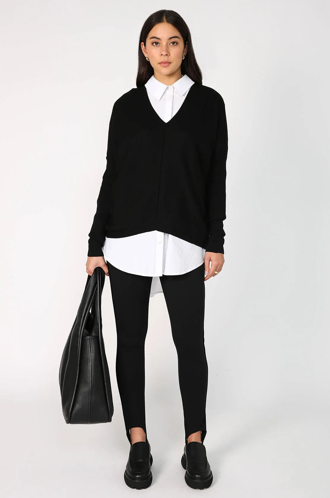 step sweater / black