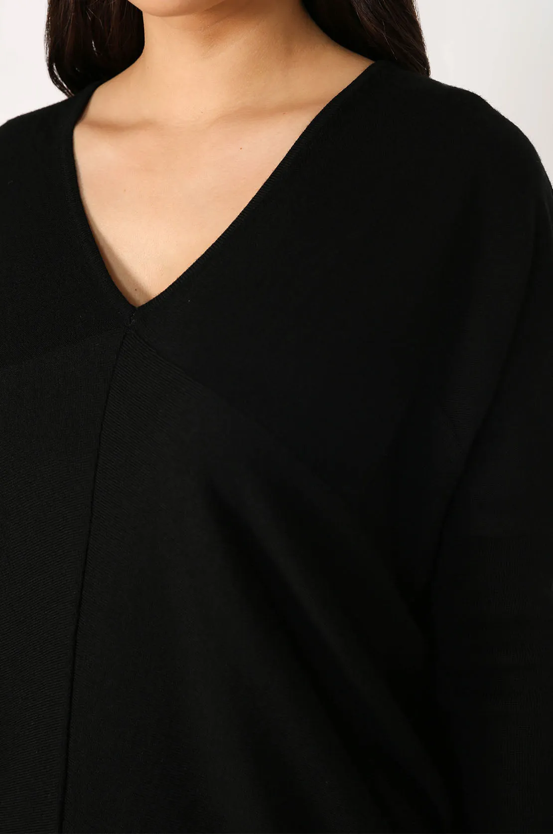step sweater / black