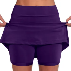 Tennis Skirts for Women with Pockets High Waisted Athletic Golf Skorts Skirts Fashion Solid Color Sports Gym Yoga Shorts 2024