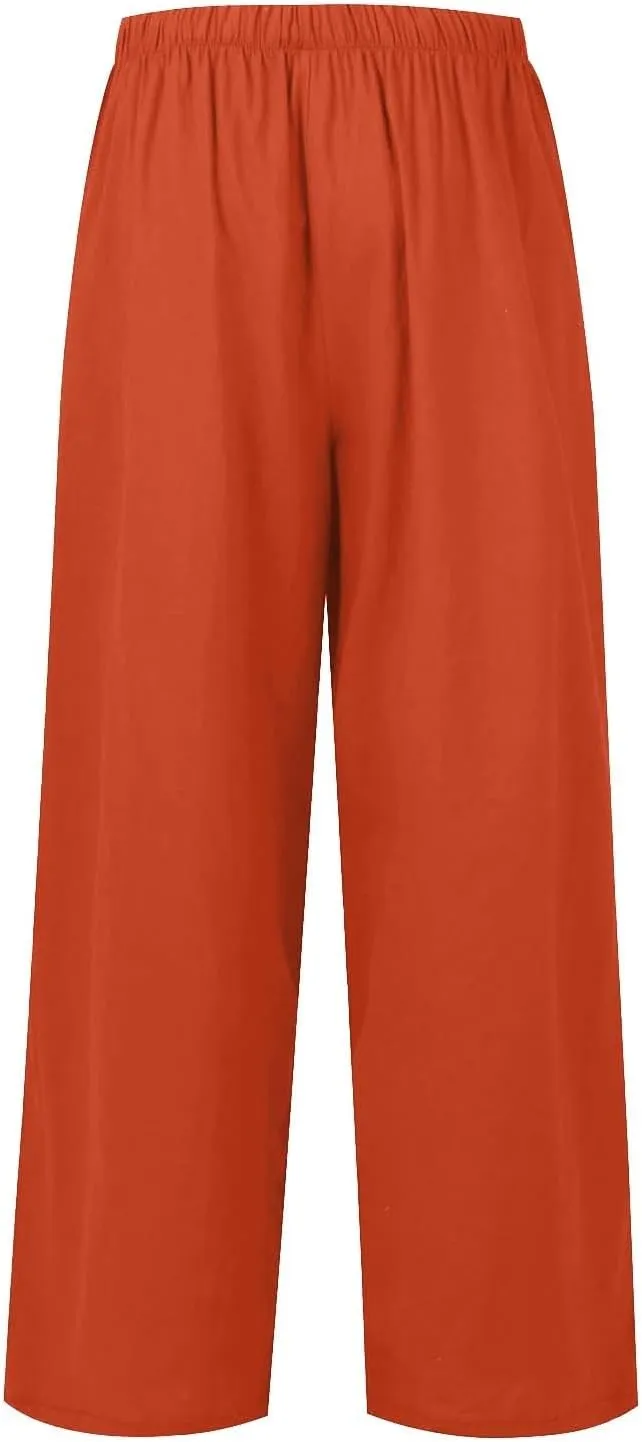 Wide Leg Pants for Women, Lightweight High Waist Pants Straight Leg Wide