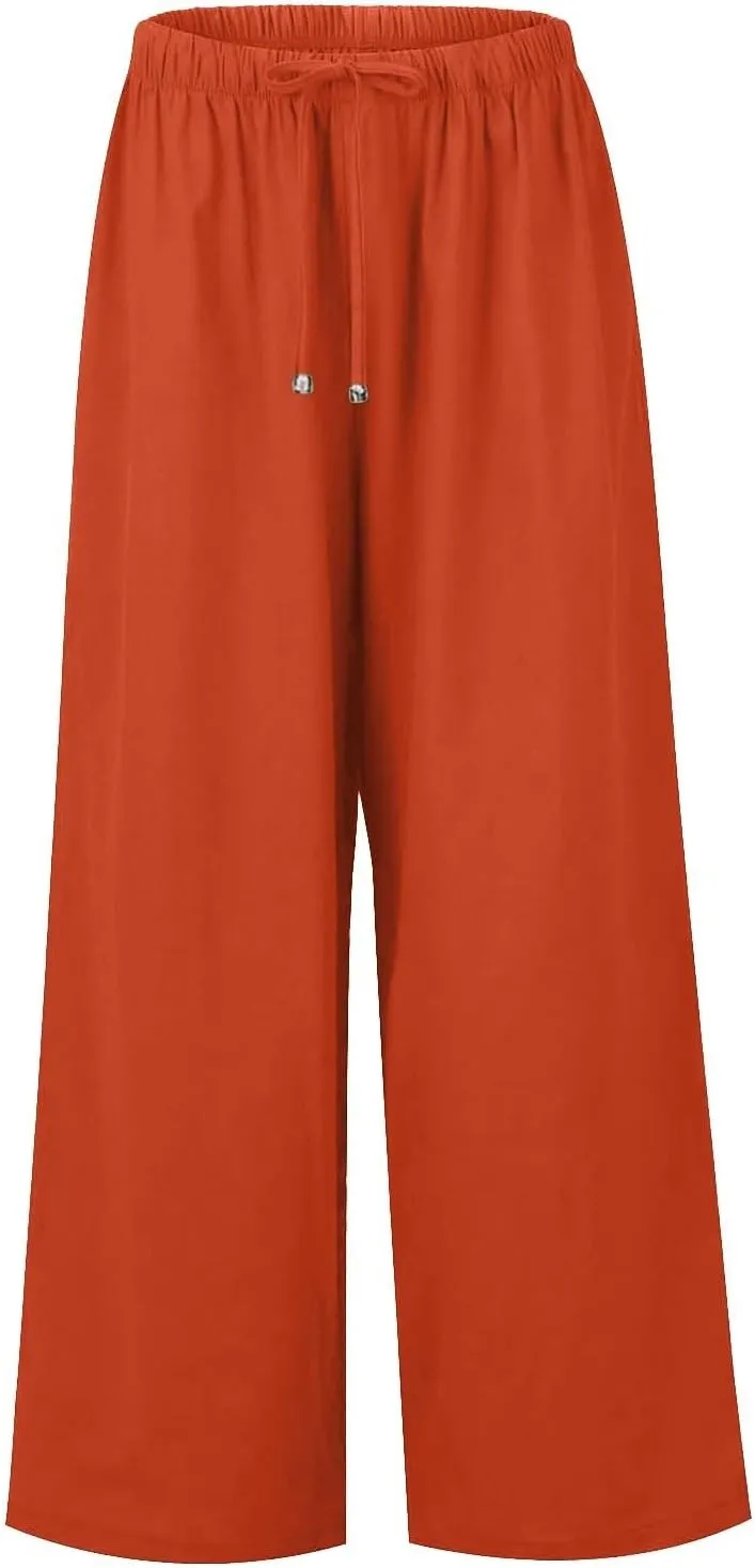 Wide Leg Pants for Women, Lightweight High Waist Pants Straight Leg Wide