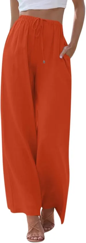 Wide Leg Pants for Women, Lightweight High Waist Pants Straight Leg Wide