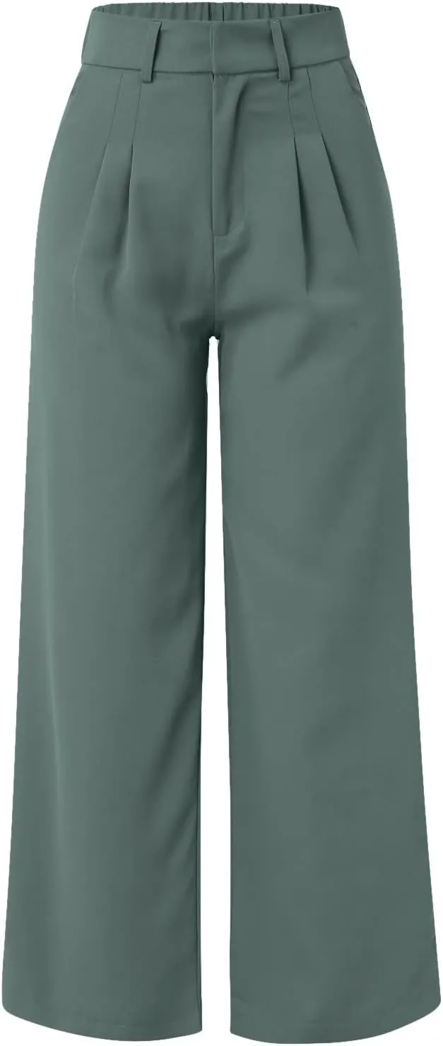 Women Cotton Linen Summer Drawstring Pants Elastic Waist Stretchy Slim Fit Pant Trousers Trendy