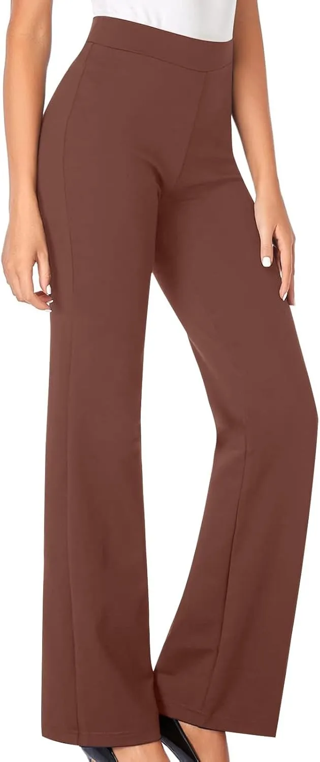 Womens Flare Yoga Leggings Bootcut Leggings Dress Pants Business Casual Pants High Waist Trousers Work Office Pants
