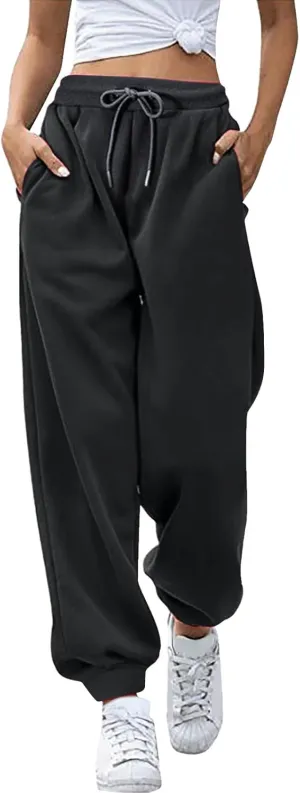 Women's Linen Summer Baggy Palazzo Pants Elastic Waisted Stretchy Loose Fit Palazzo Lounge Pants Office
