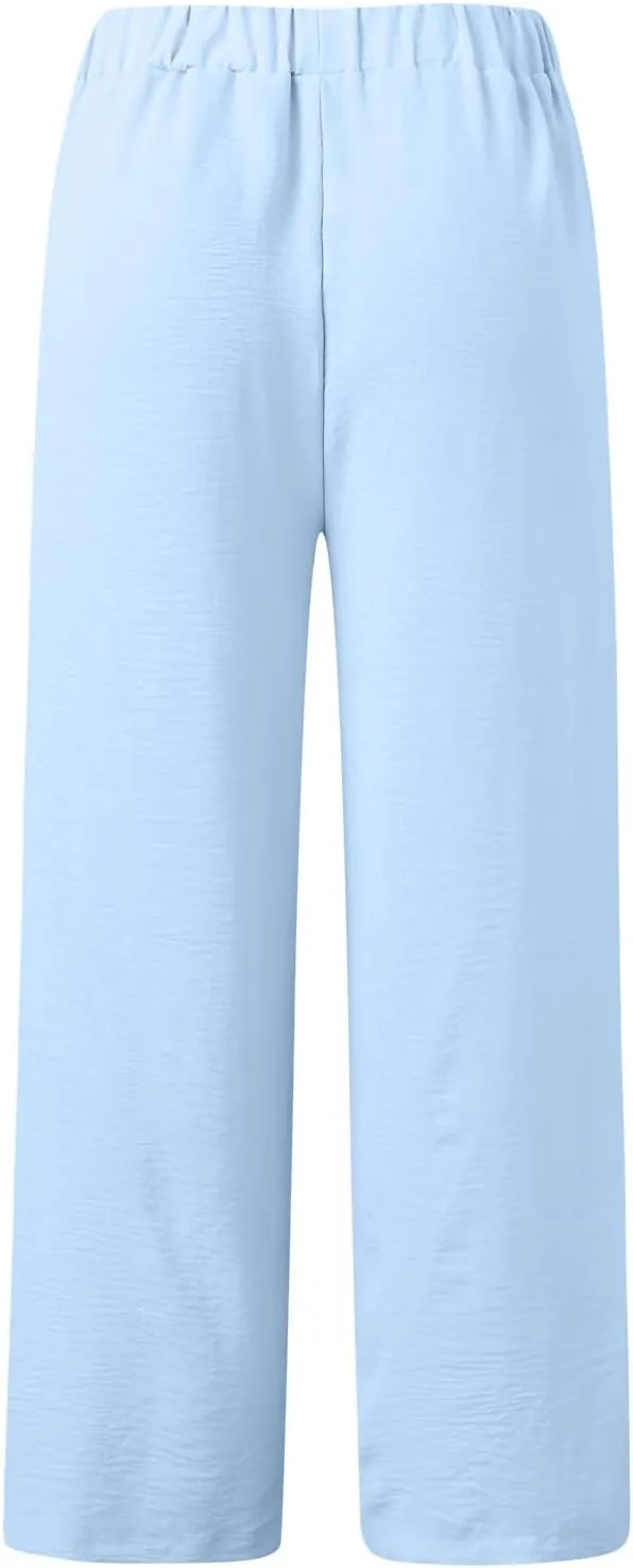 Womens Trousers Wide Leg High Waist Trouser Fit Loose Yoga Long Pants Business Casual Pants for Women Skinny