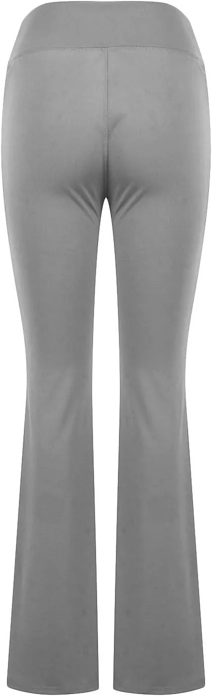 Women's Yoga Pants with Pockets Yoga Suit Long Crossover High Waisted Flare Leggings Tummy Control Workout Casual Pant