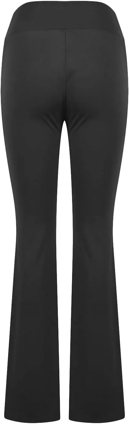 Women's Yoga Pants with Pockets Yoga Suit Long Crossover High Waisted Flare Leggings Tummy Control Workout Casual Pant
