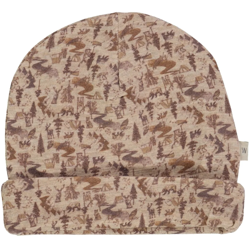 Wool Hat - khaki wild life
