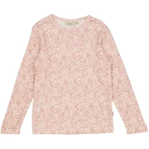 Wool T-Shirt LS - ivory flowers
